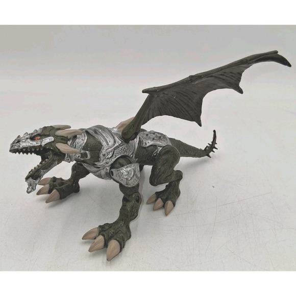 Mega Bloks Other - Rare Mega Bloks Argentum Silver Armor Dragon Metal Age Missing One Wing